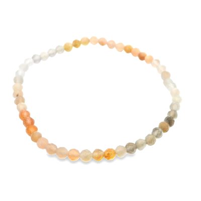 Sunstone 4mm Faceted Bead Bracelet