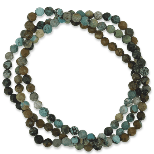 Turquoise 4mm Faceted Bead Bracelet - Image 2