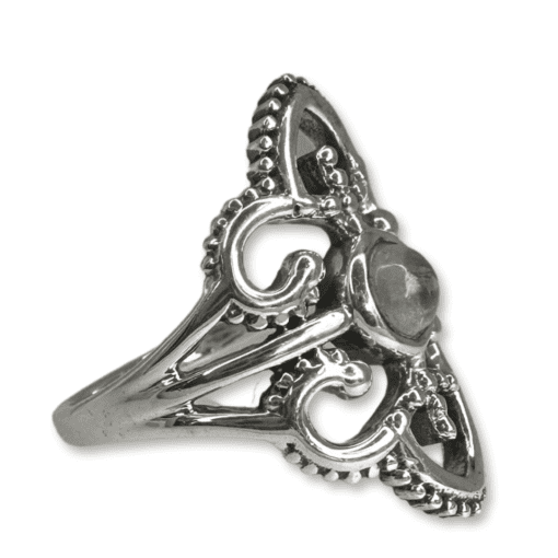 Rainbow Moonstone Ring Fancy Set 4.9g - Size O - Image 2