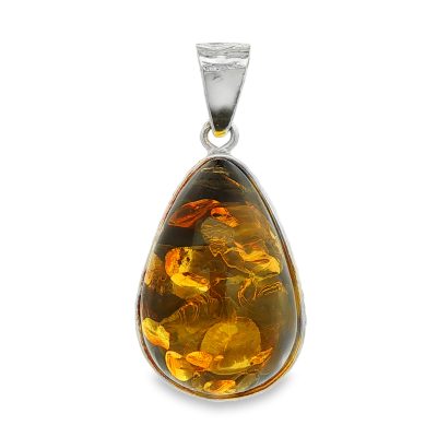 Green Amber Pendant 12.3g