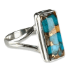 Spiny Oyster Turquoise Rectangle Ring - Image 2