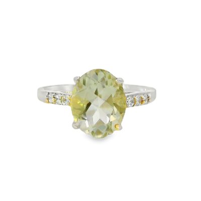 Prasiolite Oval Ring 4.3g