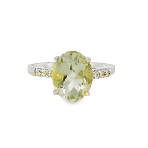Prasiolite Oval Ring 4.3g