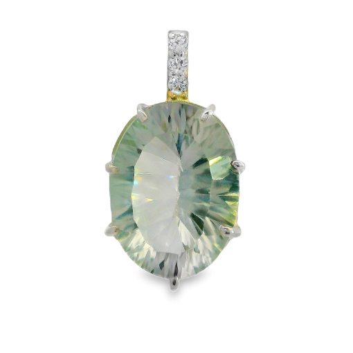 Prasiolite Oval Pendant 3.6g