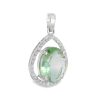 Prasiolite Oval Halo Pendant 6g - Image 2