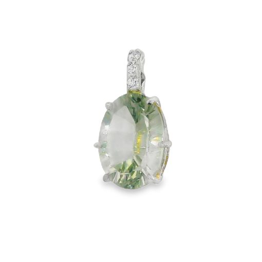 Prasiolite Oval Pendant 2.5g - Image 2
