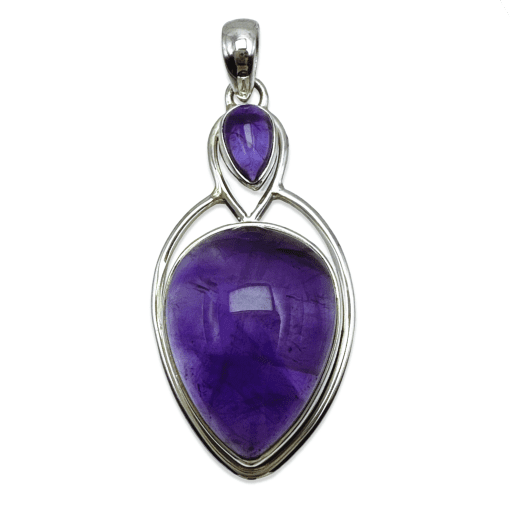 Amethyst Cabochon Peardrop Pendant 7.5g