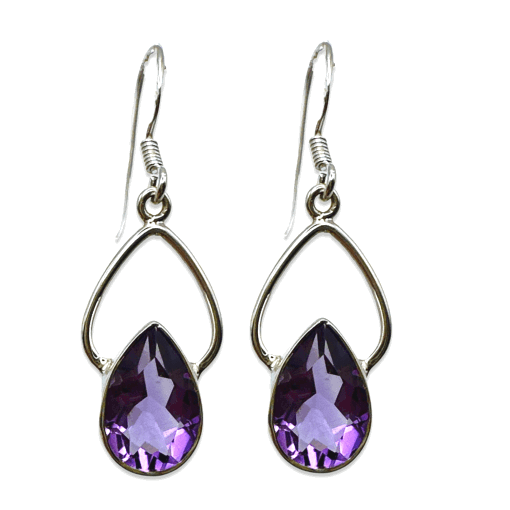 Amethyst Drop Earrings 3.7g