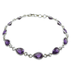 Amethyst Faceted Peardrop Bracelet 5.5g