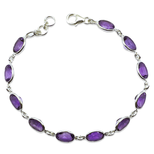 Amethyst Faceted Oval Bracelet 7.8g - Image 2