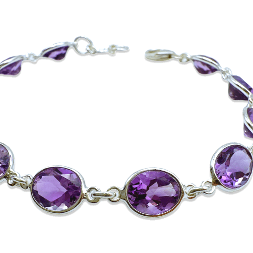 Amethyst Faceted Oval Bracelet 7.8g - Image 3