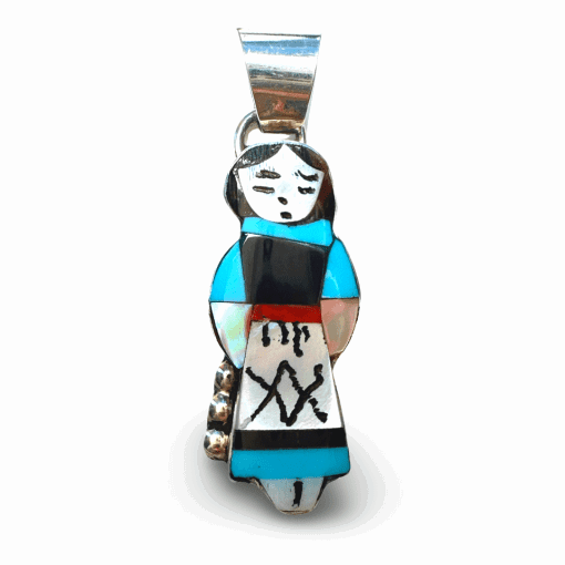 Inlaid Corndolly Pendant by Joyce Waseta 2.8g