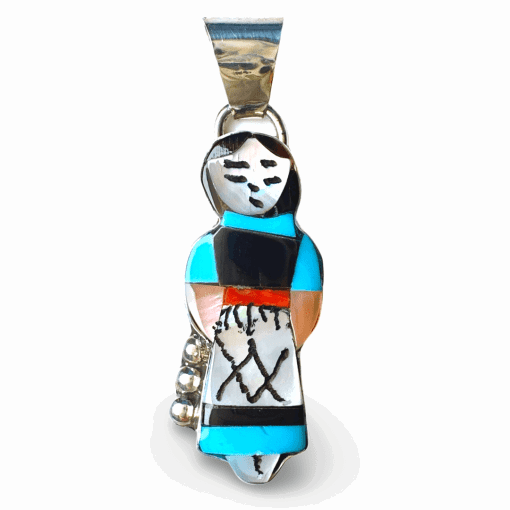Inlaid Corndolly Pendant by Joyce Waseta 2.7g