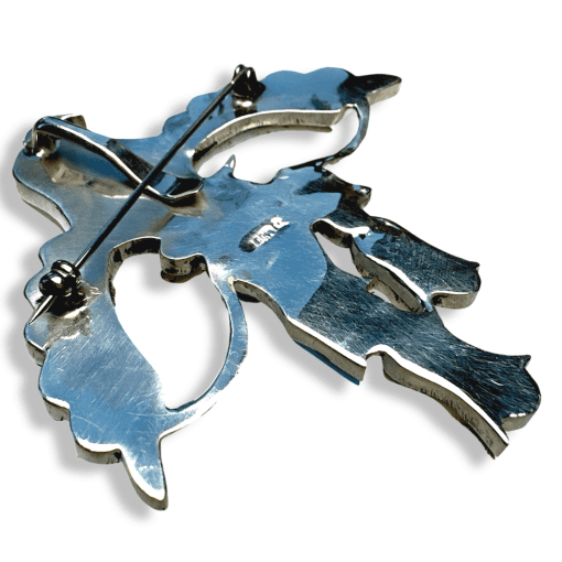 Inlaid Eagle Dancer Brooch/Pendant by Jonathan Beyuka - Image 2