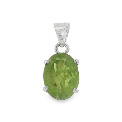Peridot Oval Claw Set Pendant 3.21g
