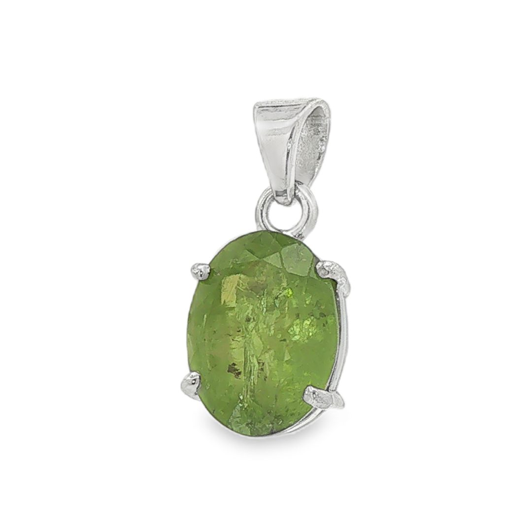 Peridot Oval Claw Set Pendant 3.21g - Image 3