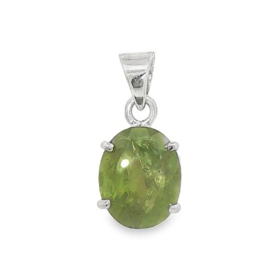 Peridot Oval Claw Set Pendant 3g