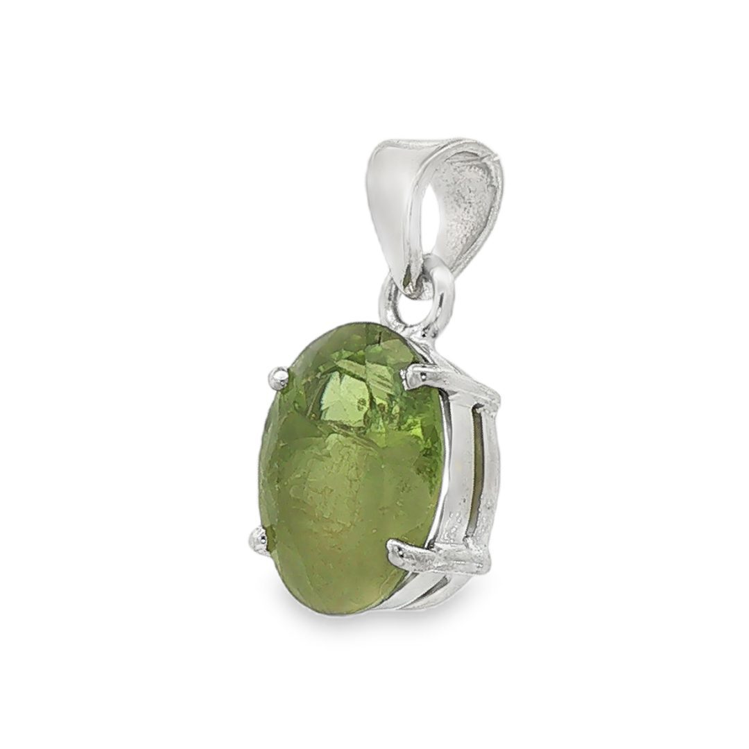 Peridot Oval Claw Set Pendant 3.2g - Image 2