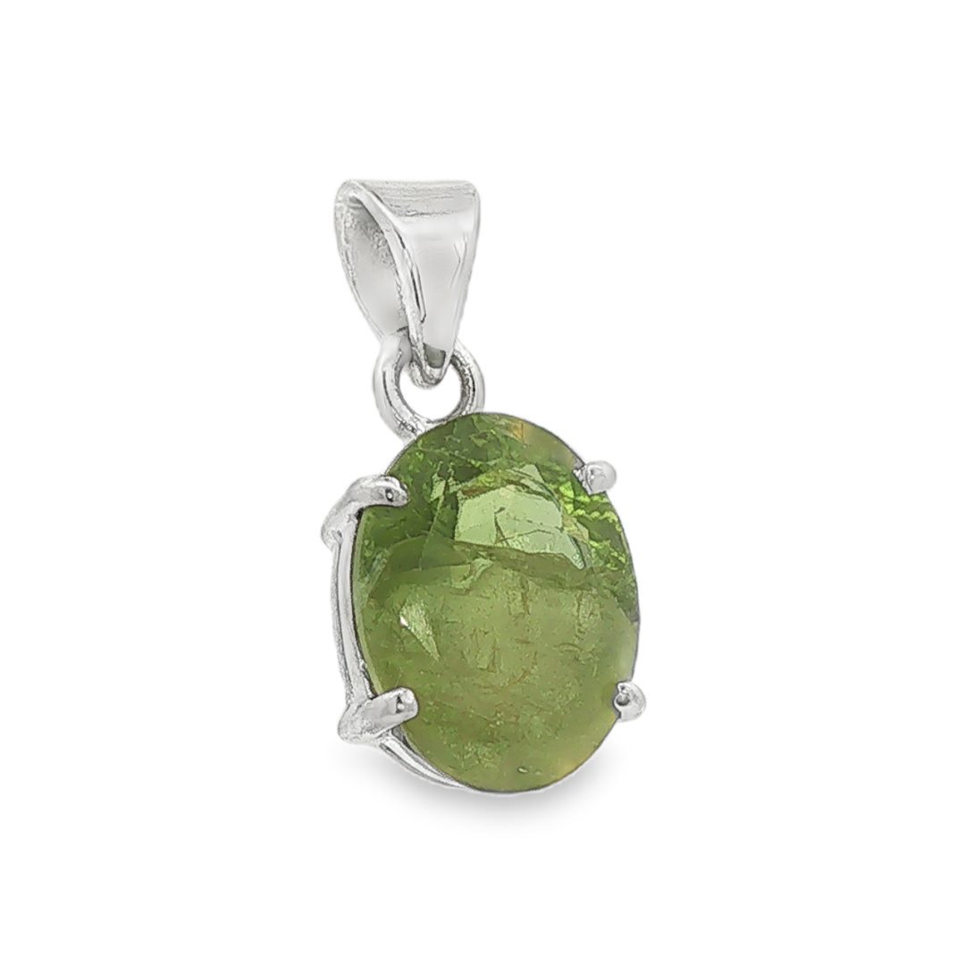 Peridot Oval Claw Set Pendant 3.2g - Image 3