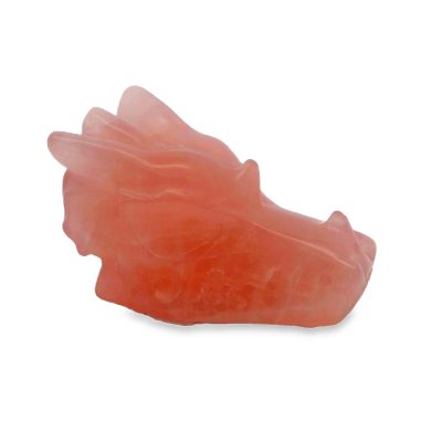 Rose Quartz Dragon Skull 41g