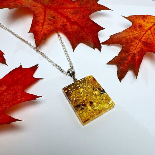 Amber Slab Pendant 7.9g - Image 2