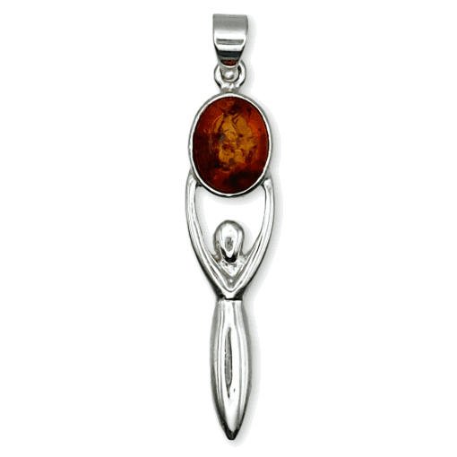 Amber Goddess Pendant