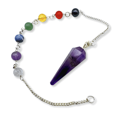 Chakra Amethyst Pendulum