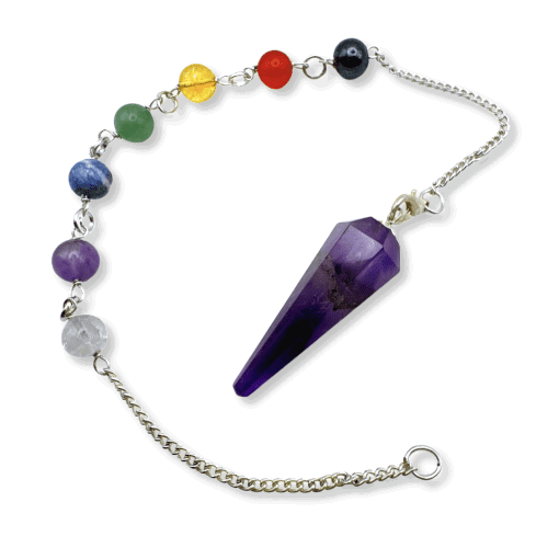 Chakra Amethyst Pendulum