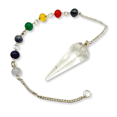 Chakra Quartz Pendulum