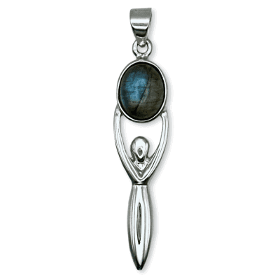 Labradorite Goddess Pendant