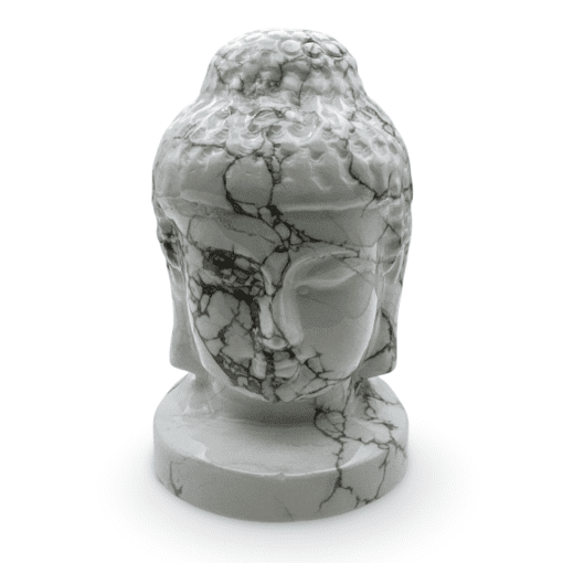 White Howlite Buddha Statue