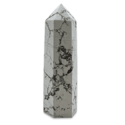 White Howlite Hexagonal Point