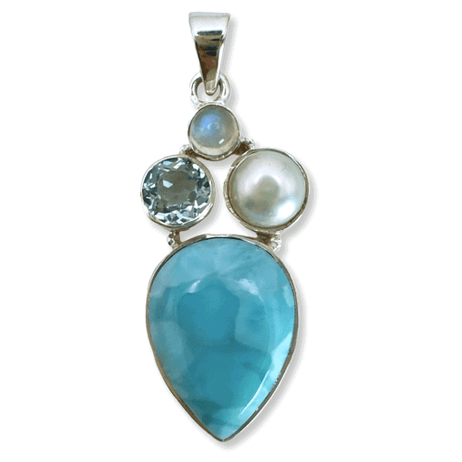 Larimar Multi Stone Pendant
