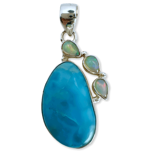Larimar & Opal Pendant