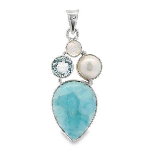 Larimar Multi Stone Pendant 8g
