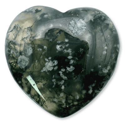 Moss Agate Heart 63g