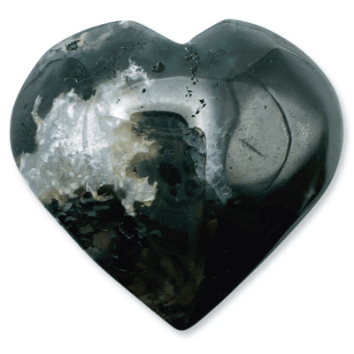 Moss Agate Heart 78g