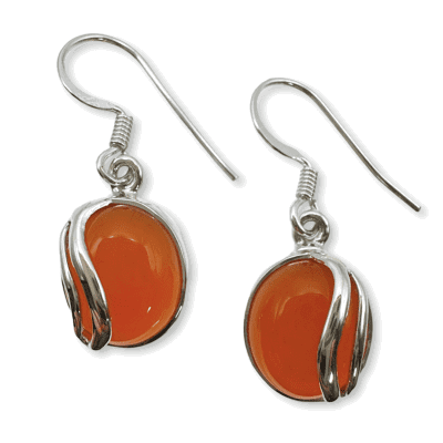 Carnelian Wave Earrings