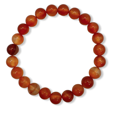 Carnelian 8mm Superior Bead Bracelet
