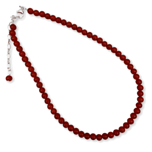 Carnelian 6mm Bead Necklace
