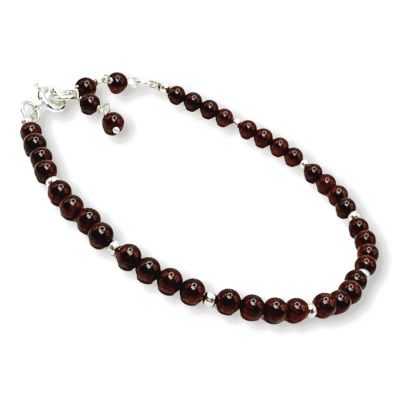 Garnet Bead Bracelet