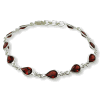 Garnet Pear Faceted Bracelet