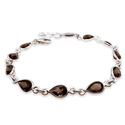 Smoky Quartz Pear Bracelet