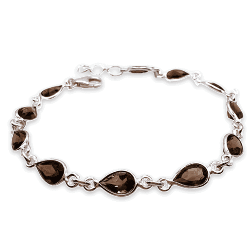 Smoky Quartz Pear Bracelet