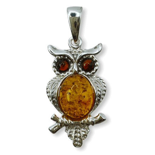 Amber Owl Pendant