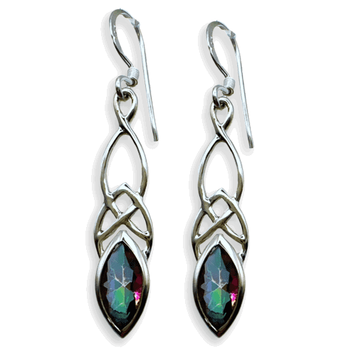 Mystic Topaz Celtic Earrings