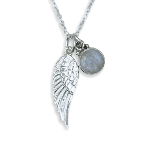 Moonstone Angel Wing Necklace