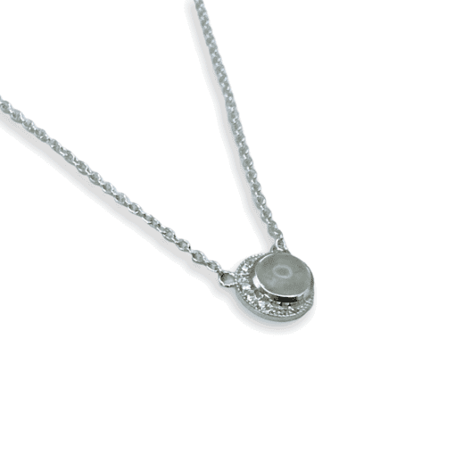 Moonstone & Topaz Crescent Necklace - Image 3