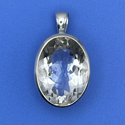 Clear Quartz Fixed Bail Pendant