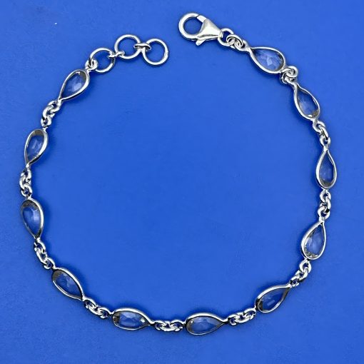 Clear Quartz Pear Faceted Bracelet - Image 2